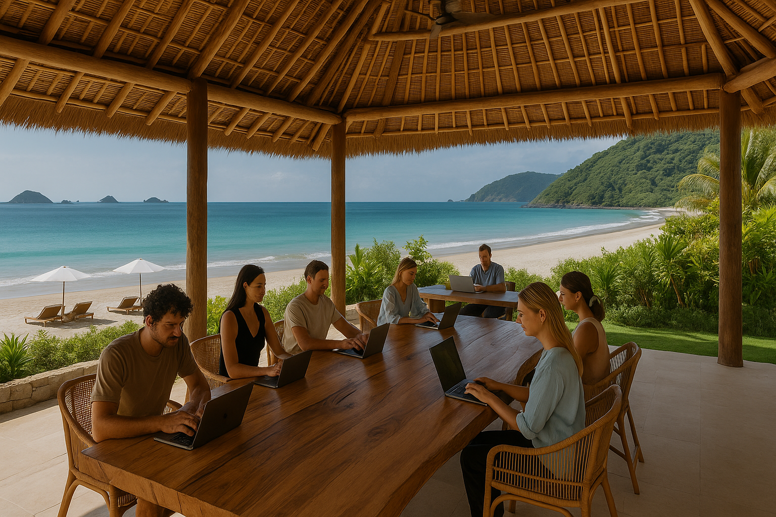 Co working beach resort