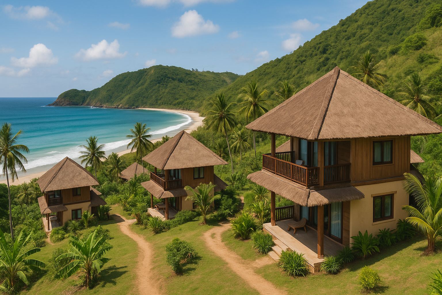 Surfing villas in Pengantap Lombok