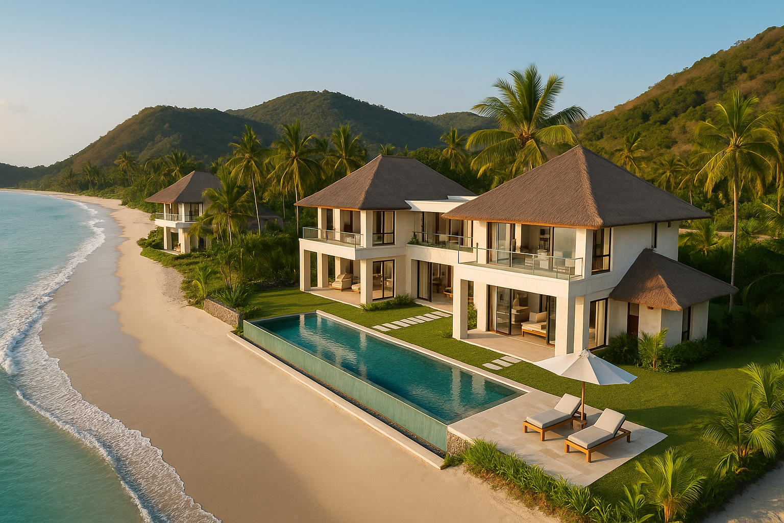Beachfront luxury villas